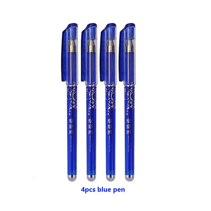 eybag 0.5mm Erasable Gel Pen Set Black Blue Red Ink Refill Rod Kawaii Pens Washable Handle School Office Supplies Writing Stationery