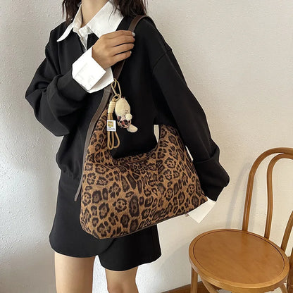 eybag Large Leopard Hobos Shouler Crossbody Bags for Women Handbags Purses 2024 New Vintage Ladies Messenger Bag