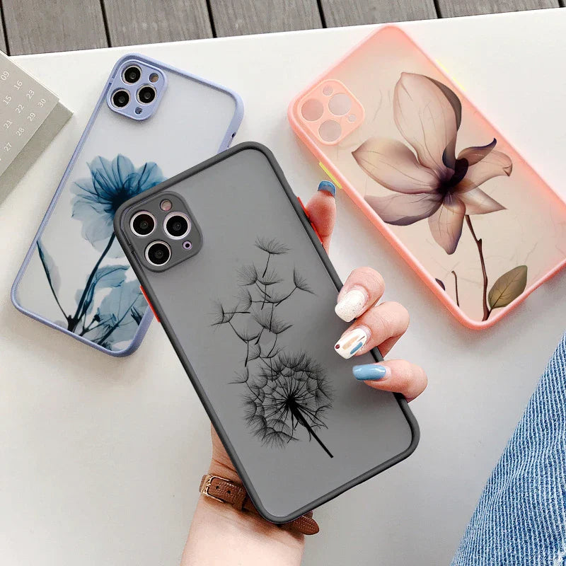 eybag Simple daisy flower Phone Case For iPhone 15 13 12 11 Pro Max 14 Plus 12 13 Mini XS X XR 7 8 Plus SE 2020 Shockproof Back Covers