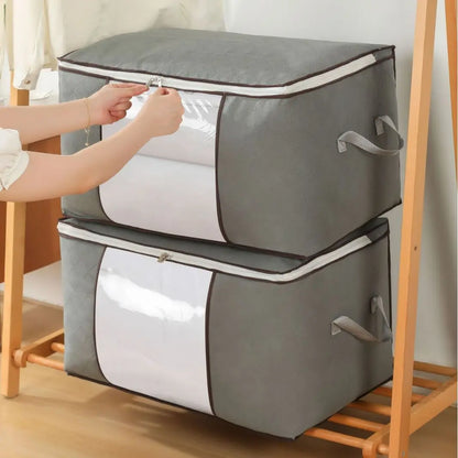 eybag 6pcs/set Clothes Storage Bags Upgraded Foldable Fabric Storage Bags Storage Containers For Organizing Bedroom