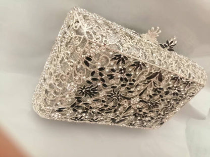 eybag Women 2022 Diamond Drip Floral Evening Bags Clutches For Party Wedding Rhinestones Evening Bag Clutch Purse Wallet Gold