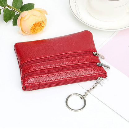 Lkblock Litchi Pattern Coin Purse Female PU Leather New Mini Wallet Luxury Brand Designer Women Small Hand Bag Cash Pouch Card Holder