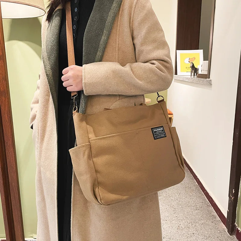 eybag Japanese simple messenger bag Korean bag student nylon waterproof canvas shoulder bag crossbody bags for women satchels