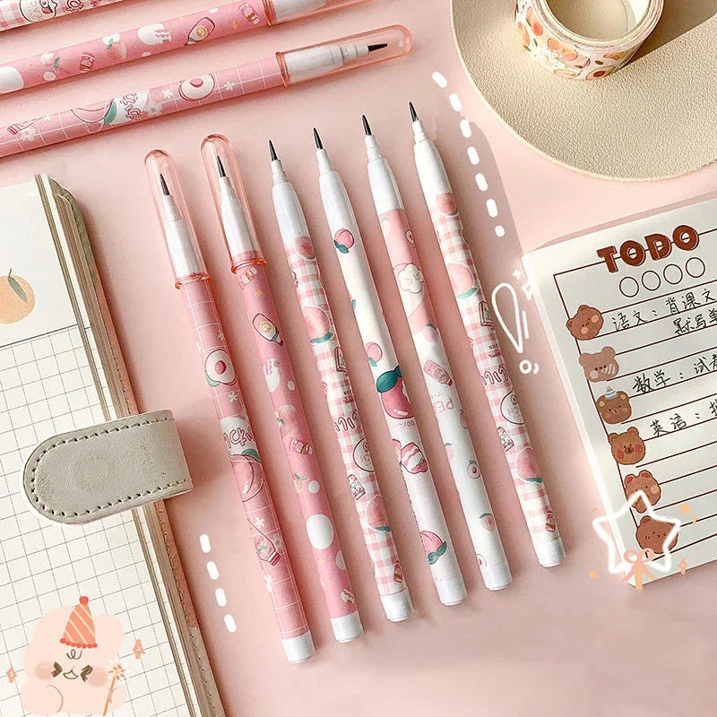 eybag 2/4pcs HB Kawaii Mechanical Pencil Cute Non Sharpening Automatic Pencils Korean Stationery for School Kids Gifts Office Supplies