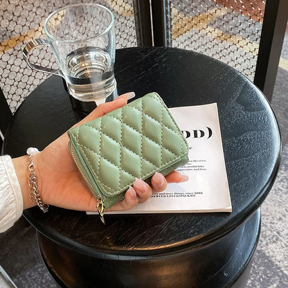 eybag New Fashion Cute Ladies Three Fold Small Wallets Leisure Travel Coin Purses Women PU Leather Multi Card Wallet