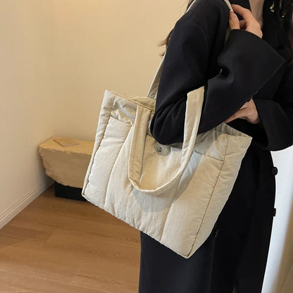 eybag Big Simple Soft Shoulder Side Bag for Women Winter Trend Fashion Design Cloth Hand Bags Female Handbags Tote Bags