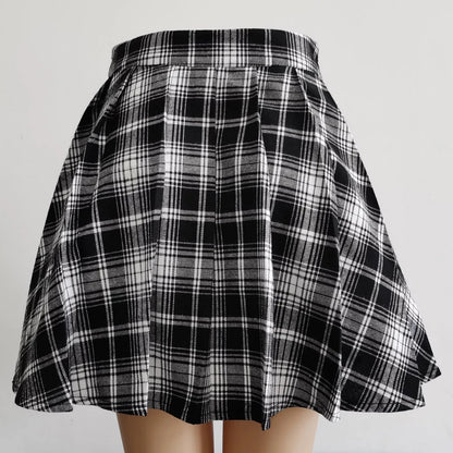 eybag Womens Harajuku Punk Irregular Mini Pleated Skater Skirt Asymmetric Cutout High Waist Hip Hop Clubwear Gothic Harajuku Skirt