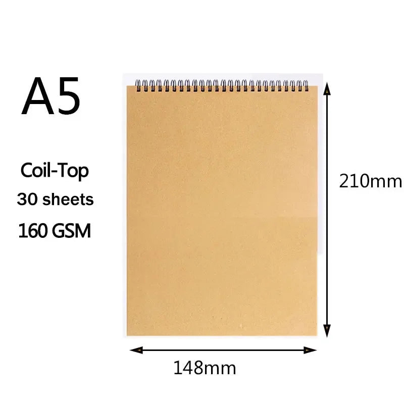 eybag Professional sketchbook Thick paper Spiral notebook Art school supplies Pencil drawing notepad stationery cute gel pens pencil