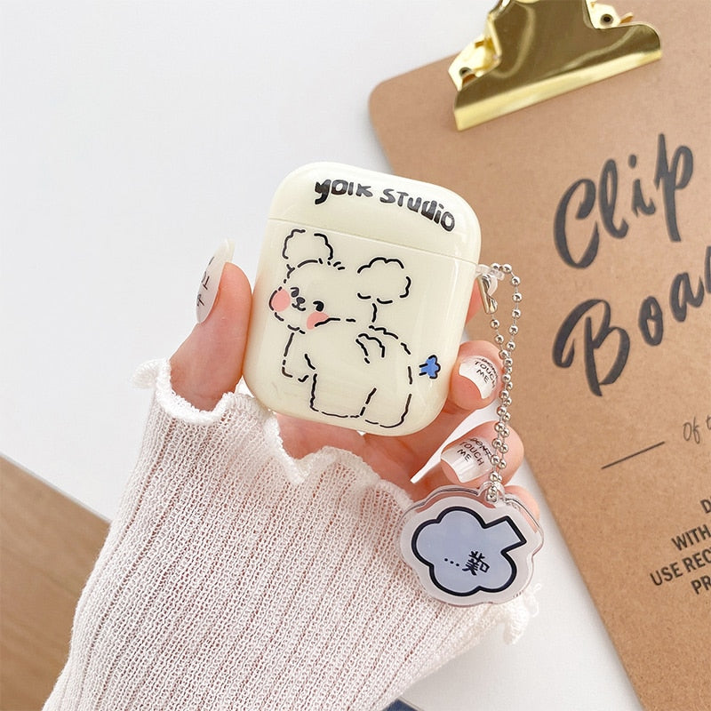 eybag For Airpods 3 Case Funny Farting Puppy Pattern Earphone Case For Airpods Pro Soft Earphone Cover For Air Pod 2 Pro With Ornament