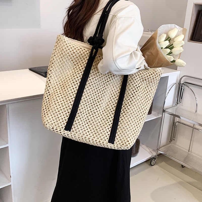 eybag Summer Straw Bags for Women Big Handmade Beach Bags Rattan Woven Handbags Travel Shopper Casual Resort Style Shoulder Bags