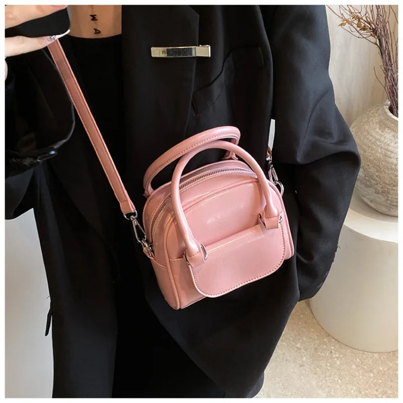 eybag Vintage Red Womens Handbag Korean Style Fashion Wedding Small Shoulder Bag Leather Exquisite Casual Female Crossbody Bag