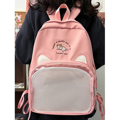 eybag Japanese Kawaii Itabag For 20cm Doll School Bags For College Student Backpack Women Cat Ears Lovely Backpacks Mochilas Mujeres