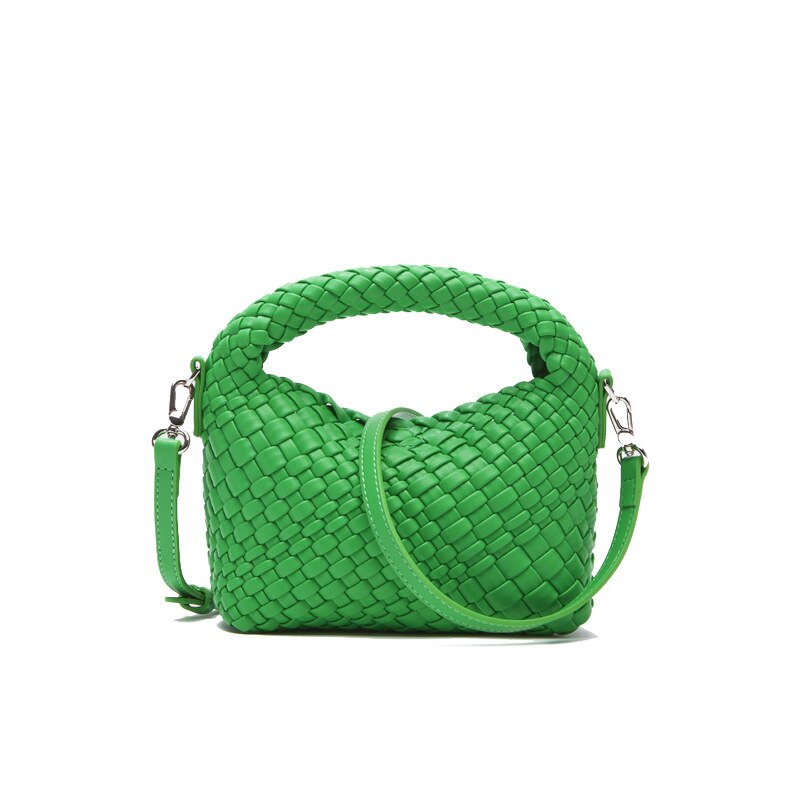 eybag Women Woven Bags PU Leather Messenger Bag Mini Macaron Colors Handbag Summer Holiday Women's Bag