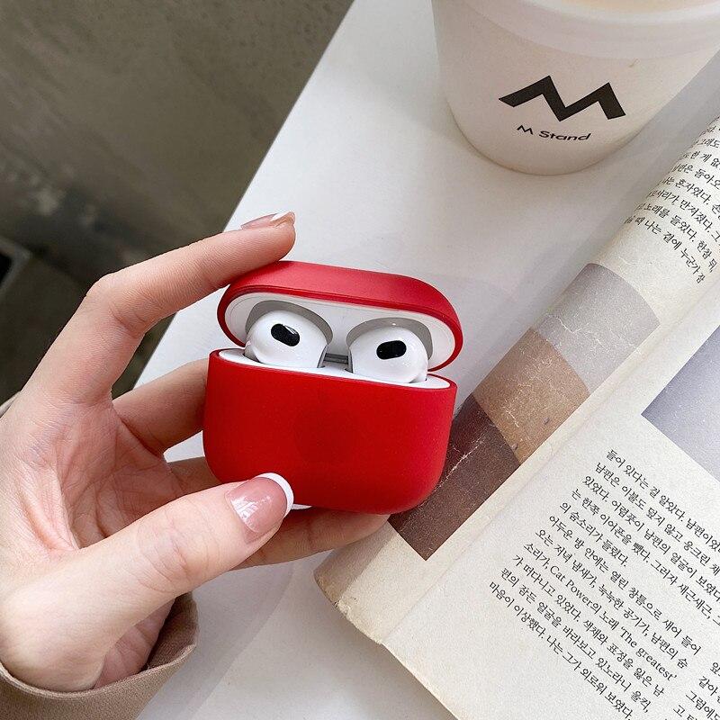 eybag Cute Solid Color Earphone Case For AirPods Pro 3 2 1 Cases Hard PC Luxury Matte Texture Protective Cover for airpod case