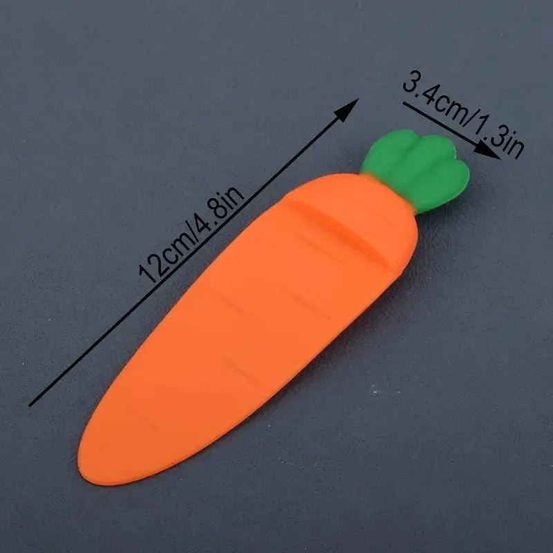 eybag 1Pcs Cute Cartoon Carrot Bookmarks Book Holder Binder Index Divider Reading Auxiliary Tools Student Stationery School Supplies