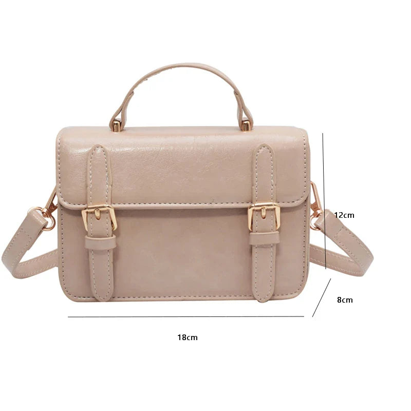 eybag Retro Bag Women's New Fashion Messenger Bags Design Chic Shoulder Bag All-Match Solid Small Square Bags