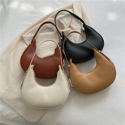 eybag Fashion Luxury Design PU Leather Hobo Shoulder Bag Women Small Clutch Handbag Purse Female Underarm  Bag Travel Totes