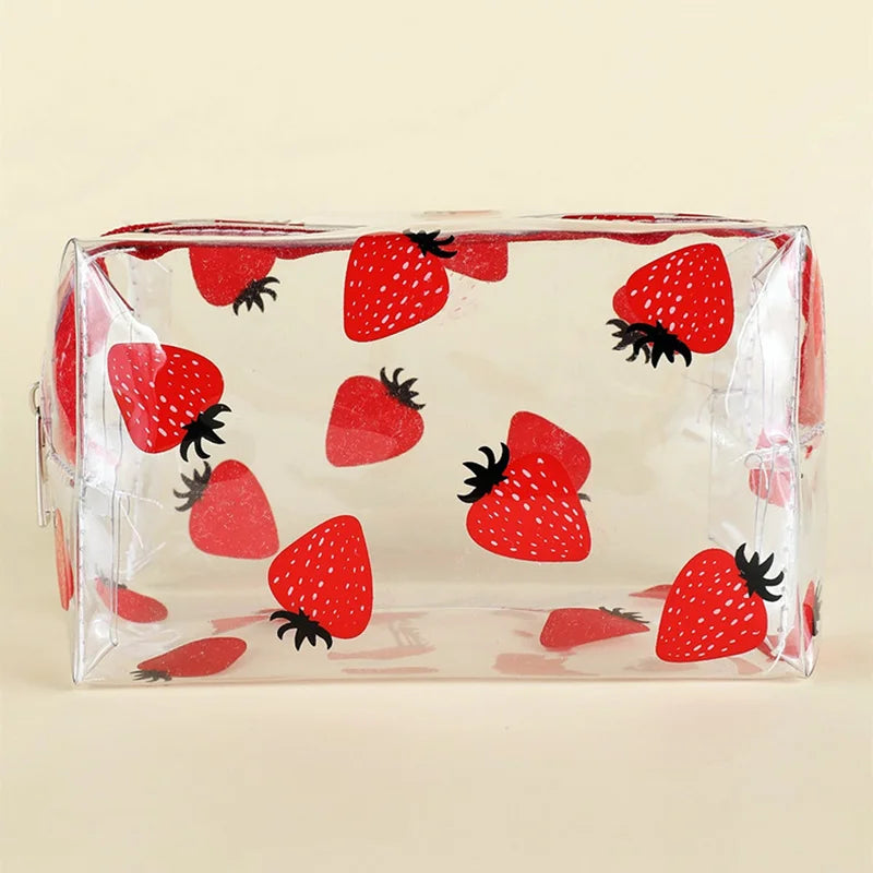 eybag Big Waterproof Transparent Pencil Case PVC Stationery Gift Girls Students Pencil Bag Kawaii Makeup Cosmetic Bag Travel Bags