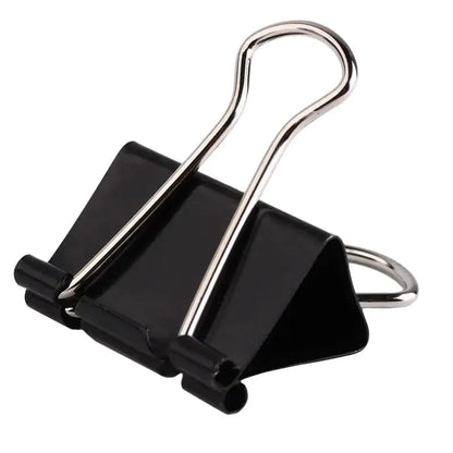 eybag 10pcs/set Black Binder Clips Foldback Metal Paper Clips Notes Letter Paper Document Grip Clamps Office School Binding Supplies