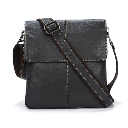 eybag Genuine Leather Male Crossbody Bags High Capacity Real Leather Messenger Bag Solid Vertical Shoulder Handbag for Men