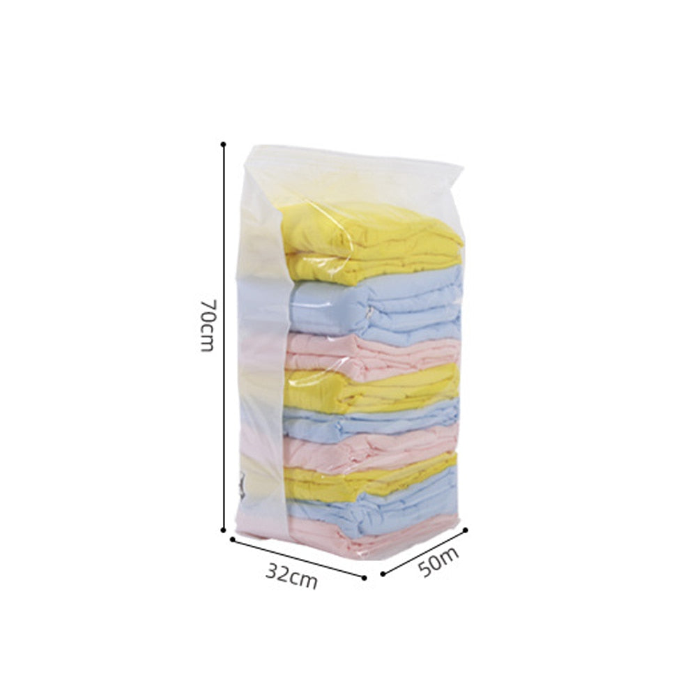 eybag High Capacity Vacuum Bag Package Compressed Organizer for Quilts Clothes Transparent Space Saving Seal Bags Foldable Storage Bag