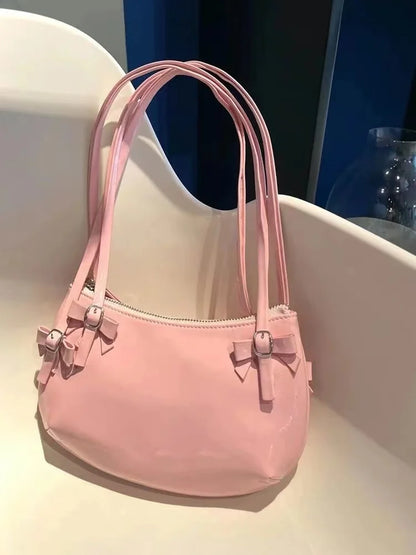 eybag Sweet Cute Pink Handbag Women New Harajuku Bow Chic Y2k Bags Purse Ladies Fairycore Aesthetic Underarm Bag Bolso Mujer