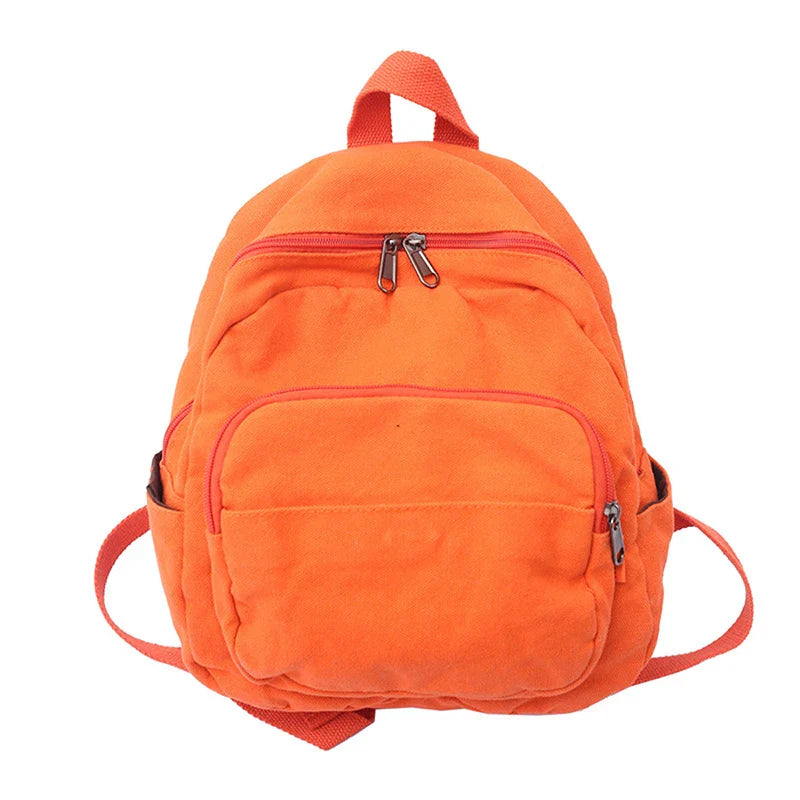 eybag Canvas Women Small Backpack Vintage Feminina School Mini Backpack Women  Bagpack Female Solid Girl Backpack