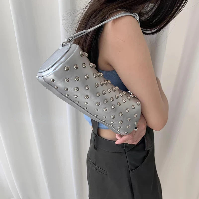 eybag Retro Fashion Y2K Harajuku Style Storage Bags Handbag Shoulder Bag Crossbody Bag Rivet Cool Large Capacity Mini Bags Handbags