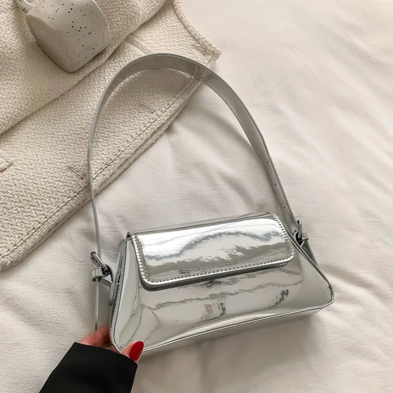 eybag Brand Luxury Designer Laser Women Armpit Bag Silver Chic Female Shoulder Bags Party Clutches Trend Lady Purses And Handbags