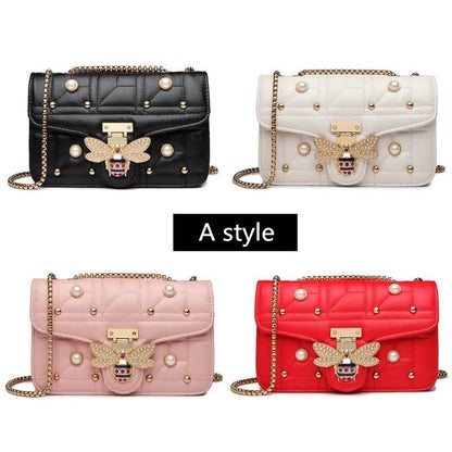 eybag Brands Designer Women Shoulder Bag Chain Strap Flap ladies leather Handbags Messenger Bag Fashion women bee Buckle purse