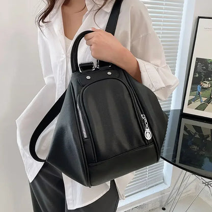 eybag Commuter Simple Solid Color Backpack for Women Light Fashion Versatile Multifunctional Crossbody Bag Shoulder Bag for Girls Ins