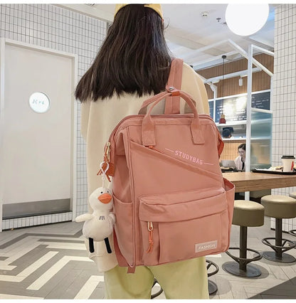 eybag Women Shoulders Backpack Korean Teen Girls Cute Backpack Fashion Casual Large Capacity Travel Backpack Campus Students Schoolbag