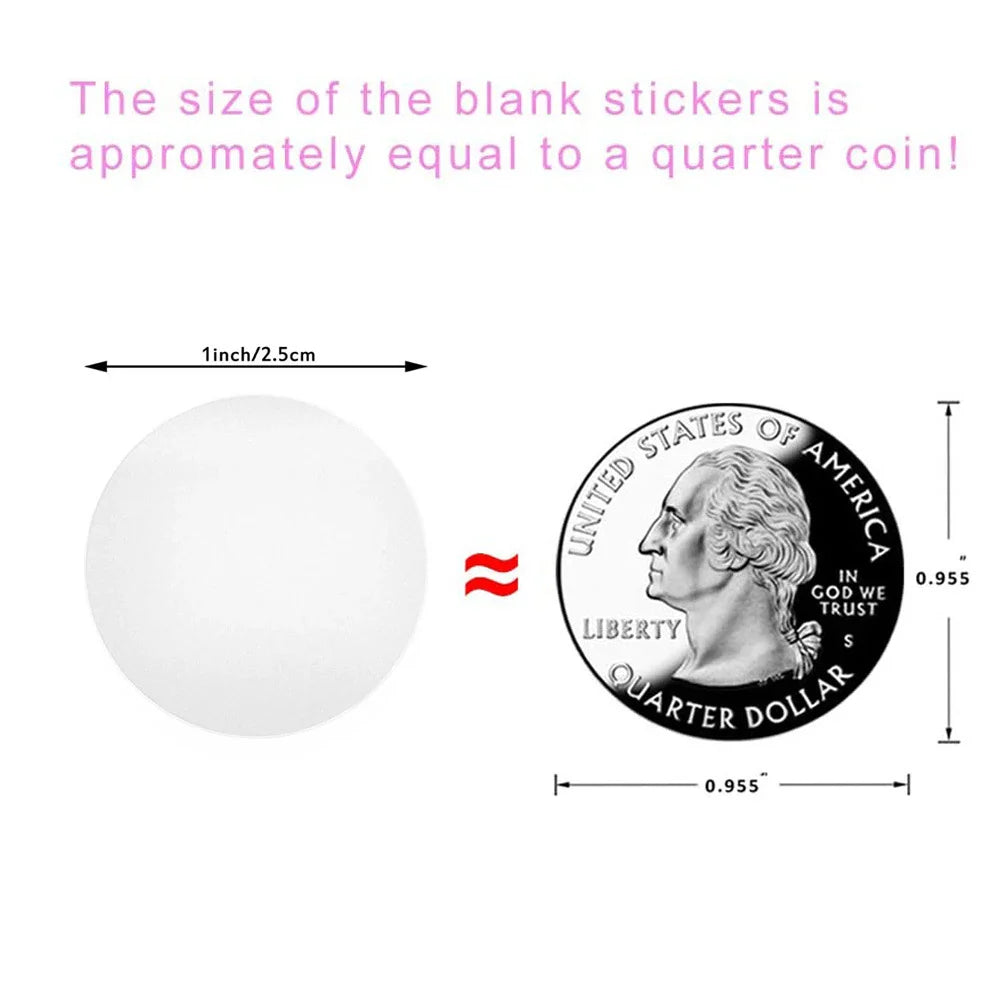 eybag 500Pcs/Roll Transparent Self-adhesive Stickers Clear Round Sealing Sticker Tape Business Package Envelope Gift Box Seal Labels