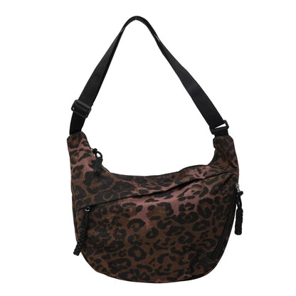 eybag Leopard Shoulder Bags For Women Fashion Cloth Messenger Bags Large Capacity Crossbody Packages Cute Canvas Female Hobos