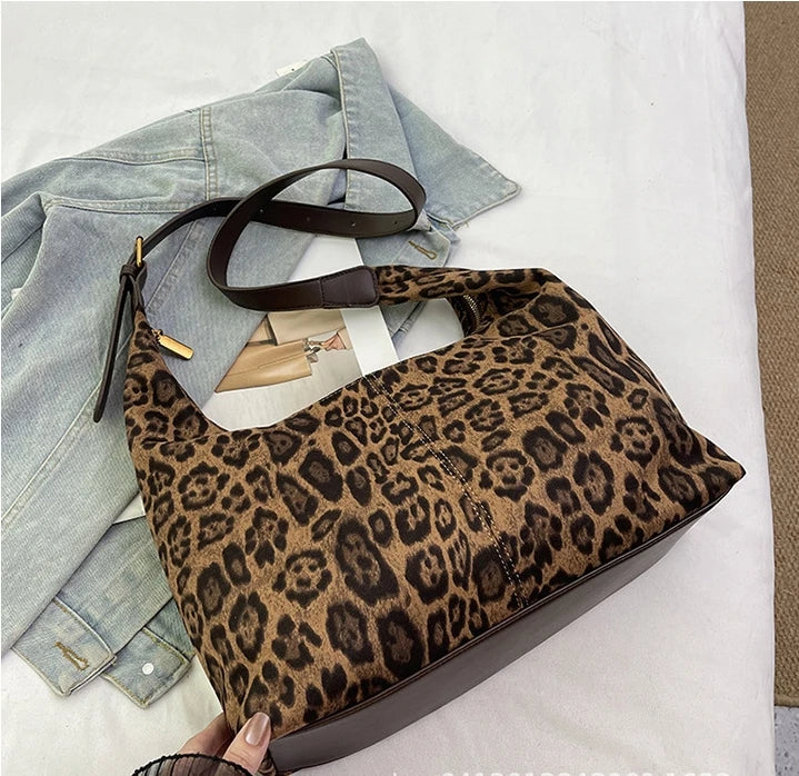 eybag Large Leopard Hobos Shouler Crossbody Bags for Women Handbags Purses 2024 New Vintage Ladies Messenger Bag