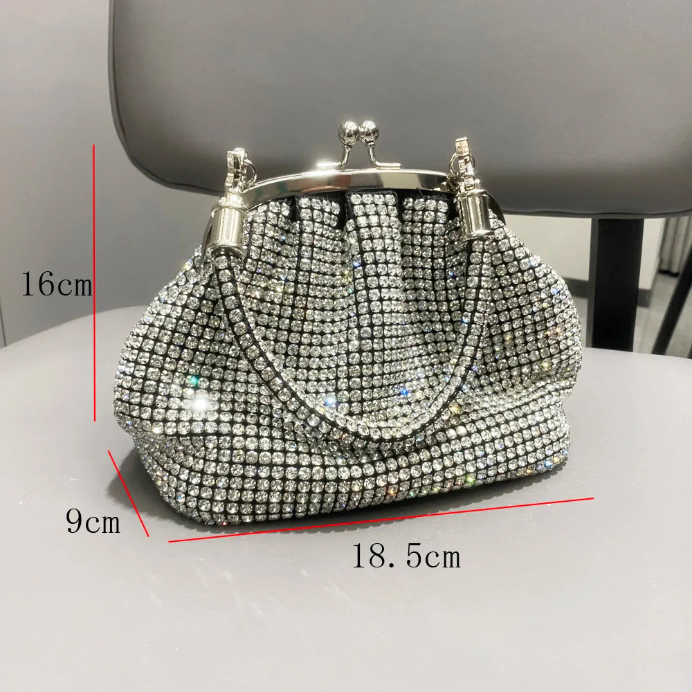 eybag Handle Rhinestones Evening Clutch Bag Purses and Handbag Luxury Designer Shiny Crystal Clutch Purse Bucket Bag Shoulder Bags