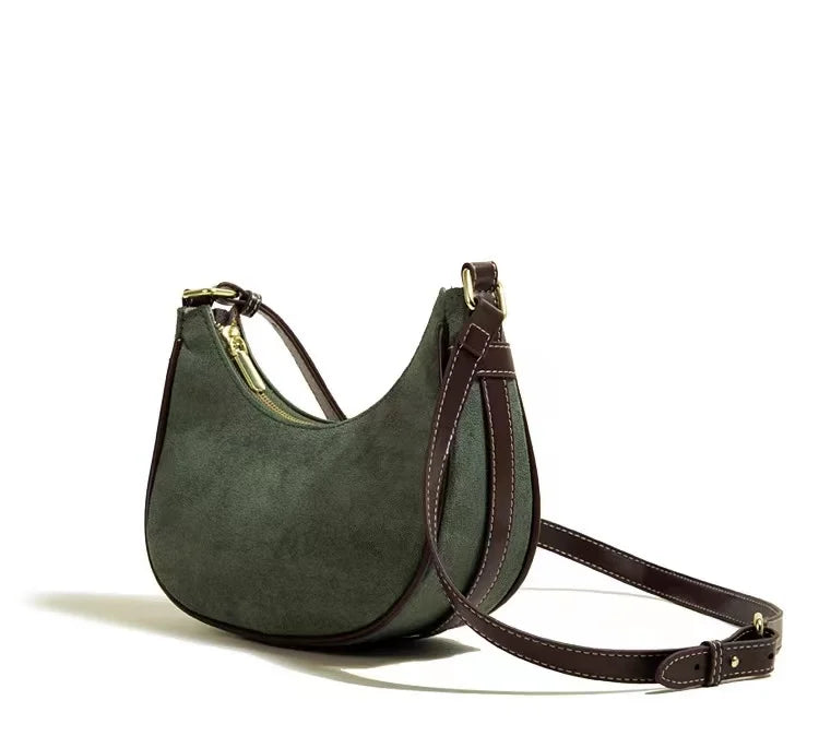 eybag Casual Green Underarm Bag Women New Vintage Hot Girls Leather Solid Shoulder Bag Female Retro Elegant Y2k Handbag Purse