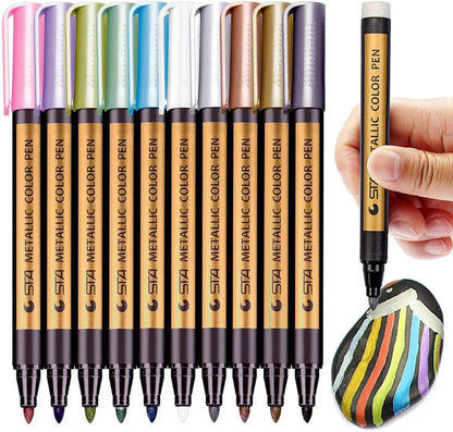 eybag Colorful Metallic Marker Pen Card Making Scrapbooking Album DIY Tools  Painting Graffiti Pens Crafts Art Supplies Stationery