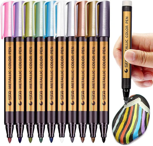 eybag Colorful Metallic Marker Pen Card Making Scrapbooking Album DIY Tools  Painting Graffiti Pens Crafts Art Supplies Stationery