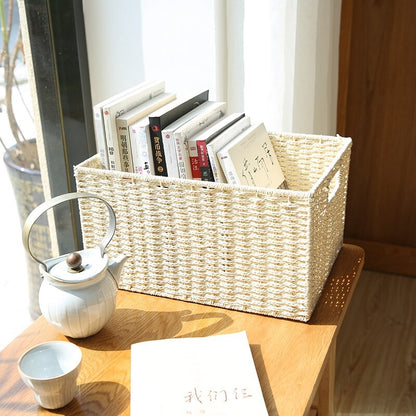 eybag Large Size Storage Baskets Woven Basket for Sundries Clothes Organizer Basket Storag Box Wardrobe Organizer Panier Rangement