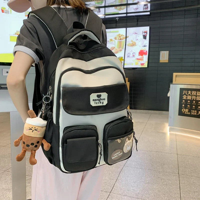 eybag Fashion Girls Cute Design Bookbag Student Kawaii Shoulder Bag Travel Rucksack Women Laptop Mochila Teens Schoolbag Backpack