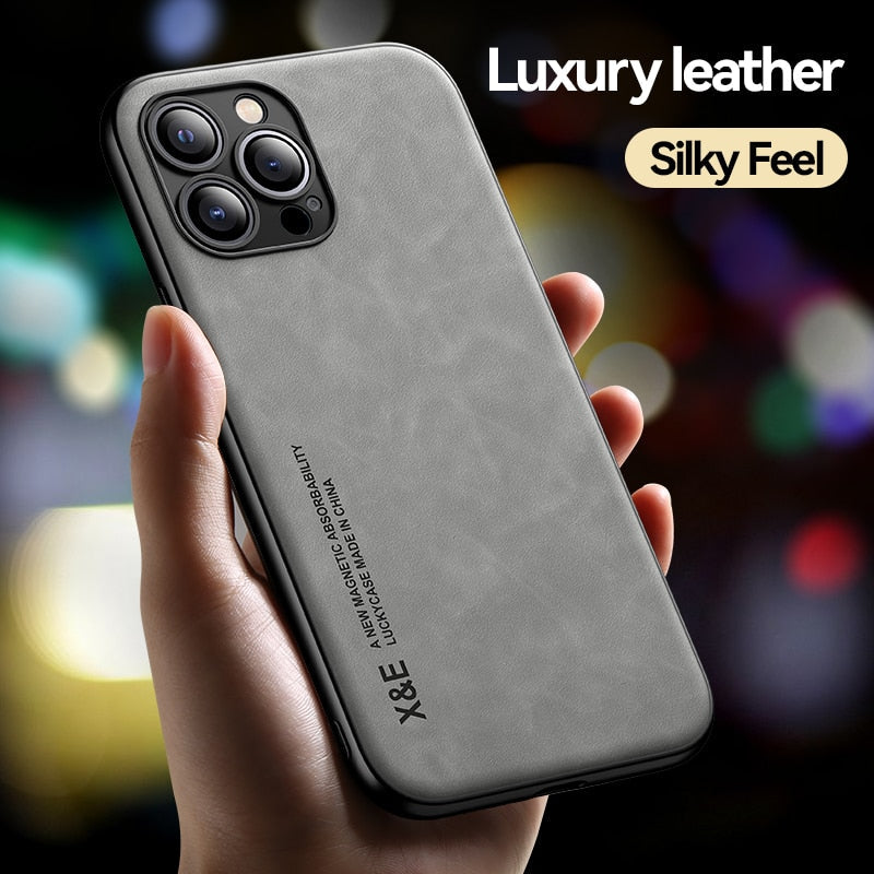 eybag Magnetic Luxury PU Leather Phone Case For iPhone 13 11 12 Pro Max XS Max XR X 7 8 Plus 13Pro 11 Soft Matte Business Back Cover