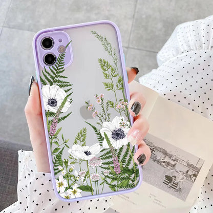 eybag Retro Flower Bud Phone Case for iphone 11 12 13 14 Pro Max 15 Plus Meticulous Plant for iphone X XS XR 7 8 Plus SE2 Back Covers