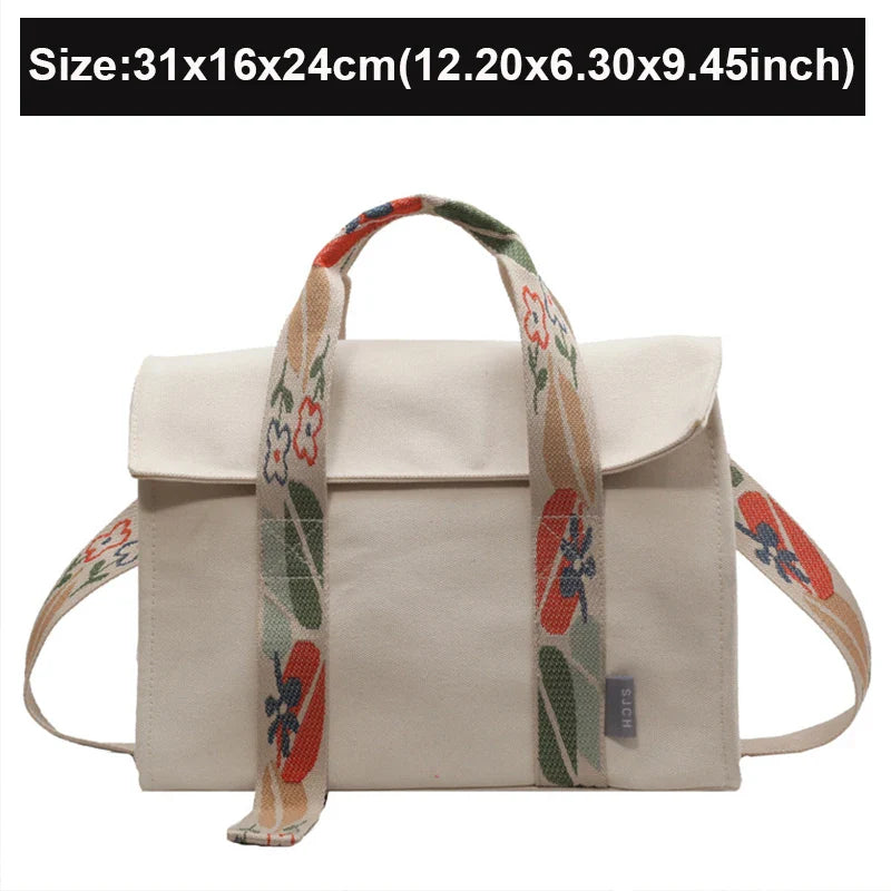 eybag Big Capacity Women Handbags Canvas Crossbody Shoulder Bags Fashion Tote Female Messenger Bag Green/Black/White Color School Bags