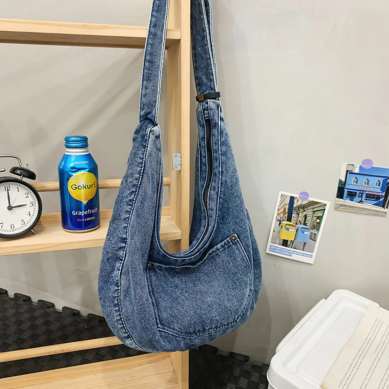 eybag Fashion Blue Denim Shoulder Bags For Women Korea Style Canvas Casual Crossbody Bags 2024 New Pastoral Cloth Female Packages