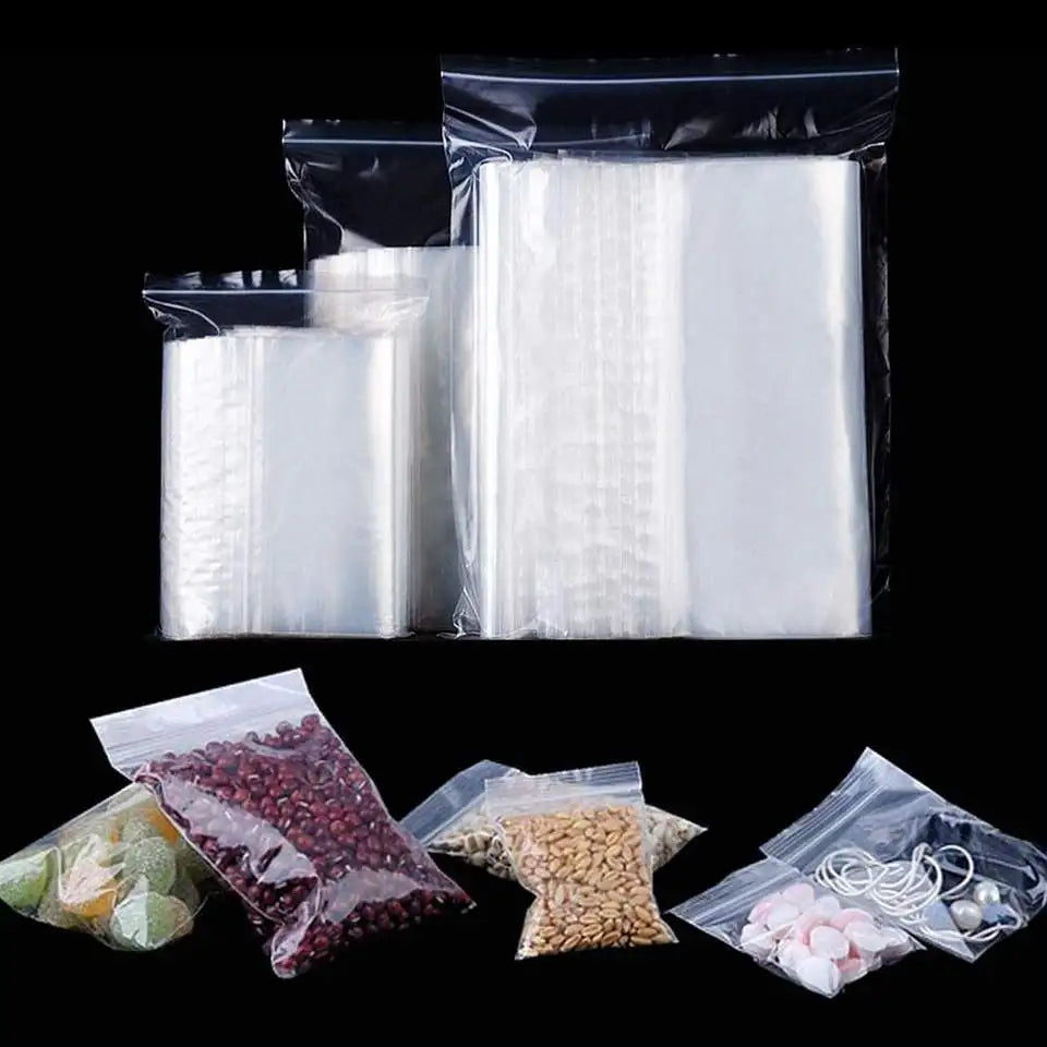 eybag Thicken Zipper Sealed Bags Clear Plastic Storage Bag for Small Jewelry Food Packing Reclosable Zippers Sealing Pouch