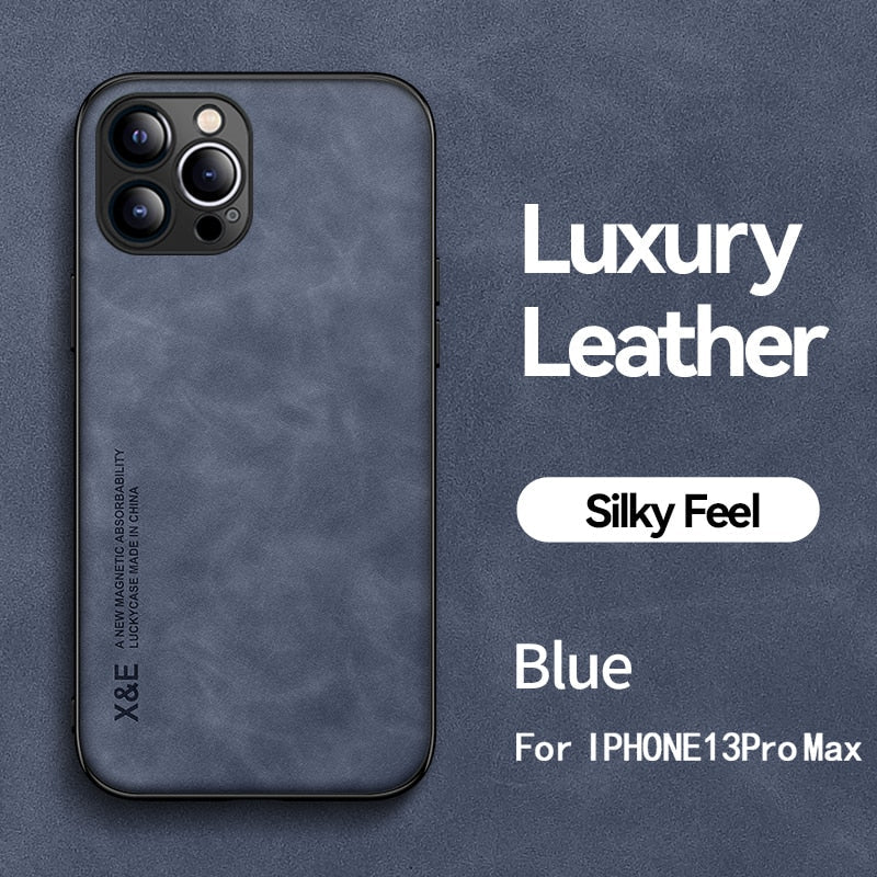 eybag Magnetic Luxury PU Leather Phone Case For iPhone 13 11 12 Pro Max XS Max XR X 7 8 Plus 13Pro 11 Soft Matte Business Back Cover