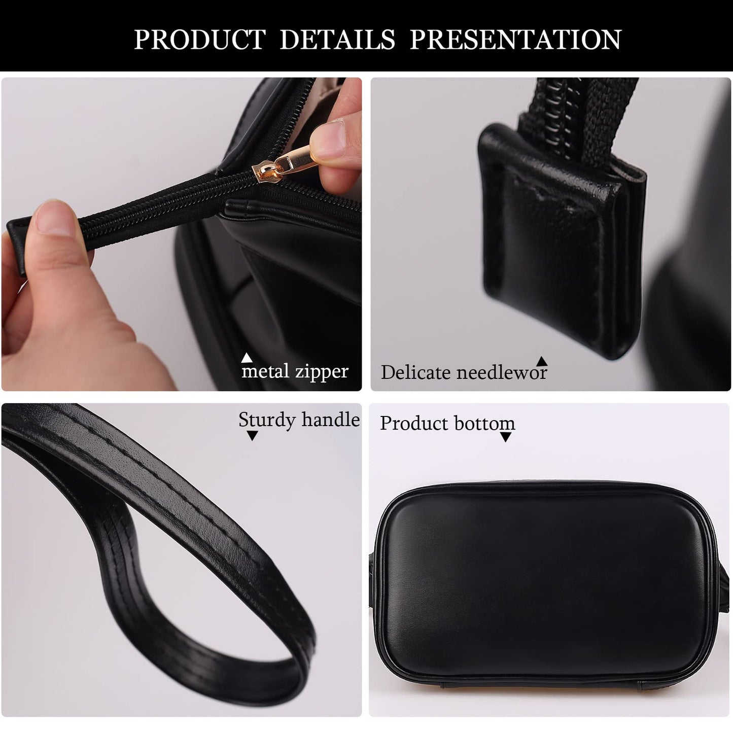 eybag Large Makeup Bag Luxury Double Layer Cosmetic Bag Travel Accessories Leather Roomy Organizer Toiletry Pouch for Women Girls