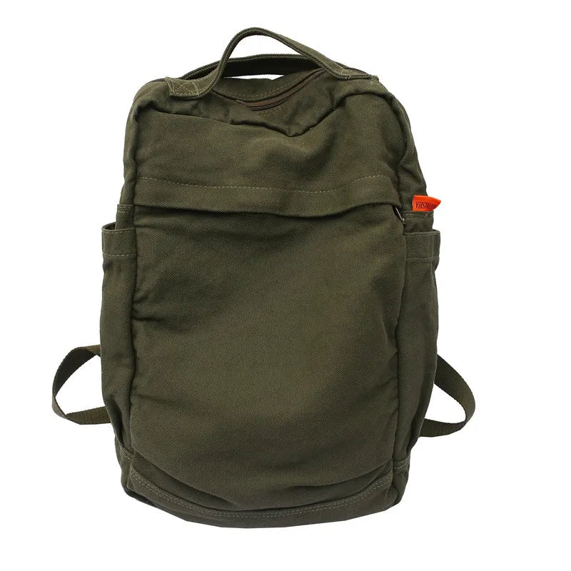 eybag New Women Backpack Canvas Rucksack Casual Solid Color Daypack Large Capacity School Bag for Unisex Book Bag