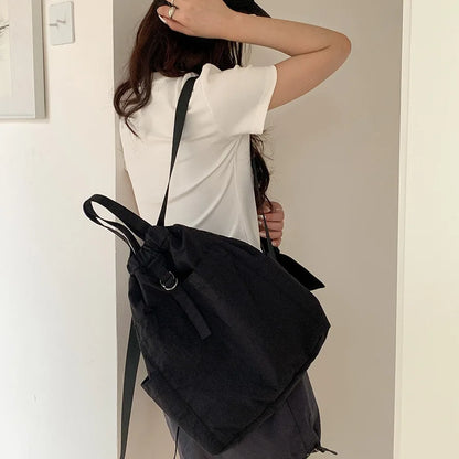 eybag Korean Fashion Women Backpack Shoulder Bag Large Capacity Nylon Commuter Travel Backpacks for Women Causal Girl School Bag